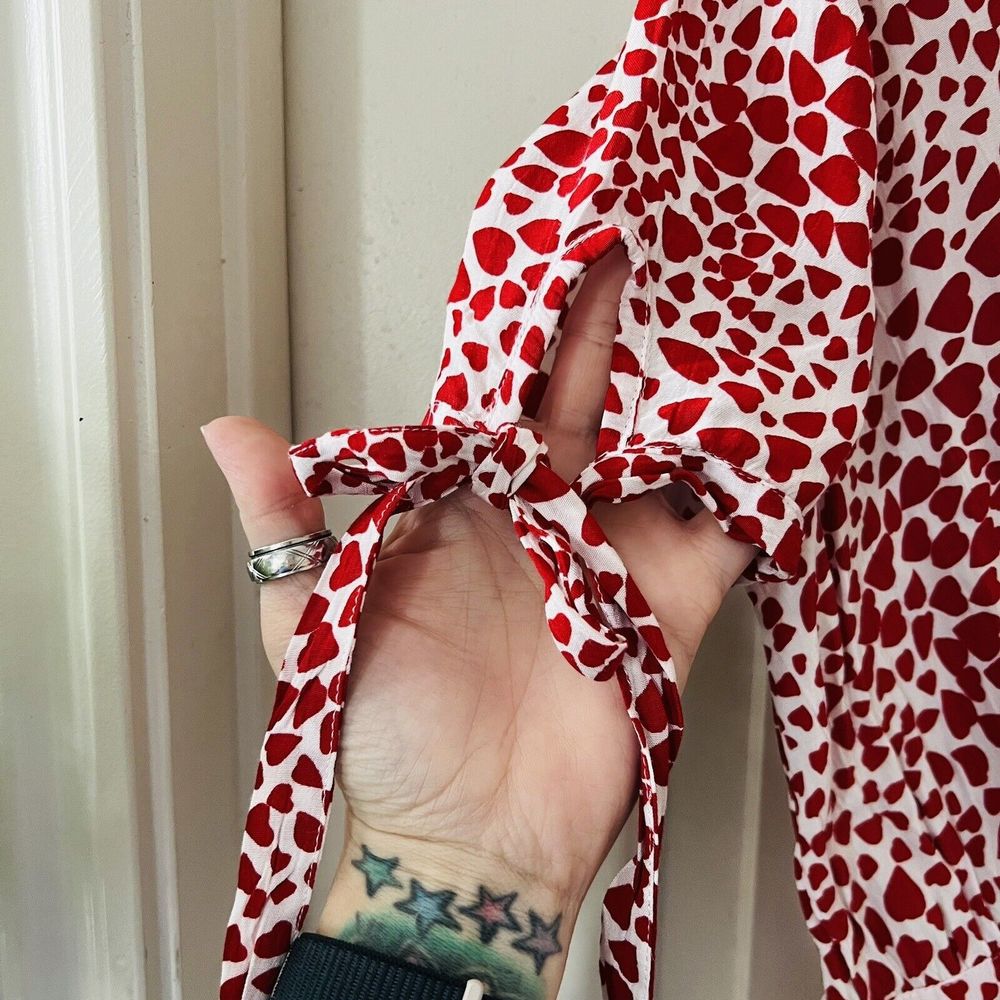 Anthropologie Red and White Mini Dress - Picture 8 of 15